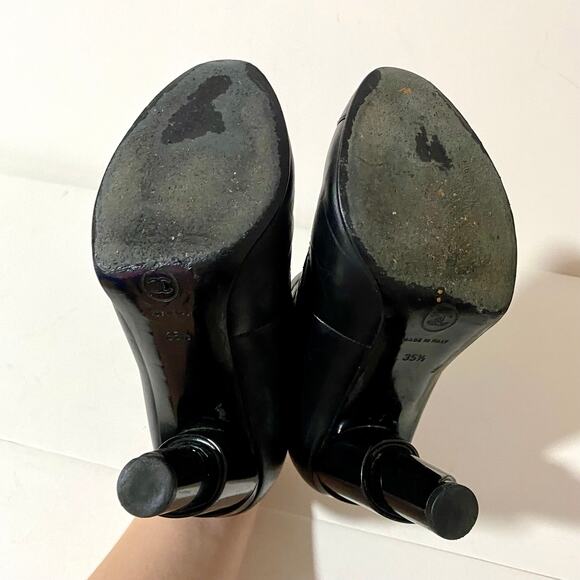 Chanel Black Mix Quilted Leather Ankle Boots Reissue Round Toe Chunky Heel 35.5 - Picture 9 of 9